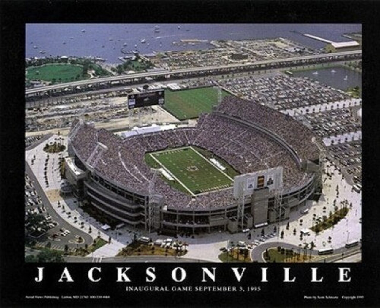 Jacksonville, Florida - Jaguars 1st Game, 1995 by Scott Schwartz Wall Art Décor 22 x 28 Art Print
